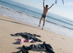 Beachgolf met BBQ